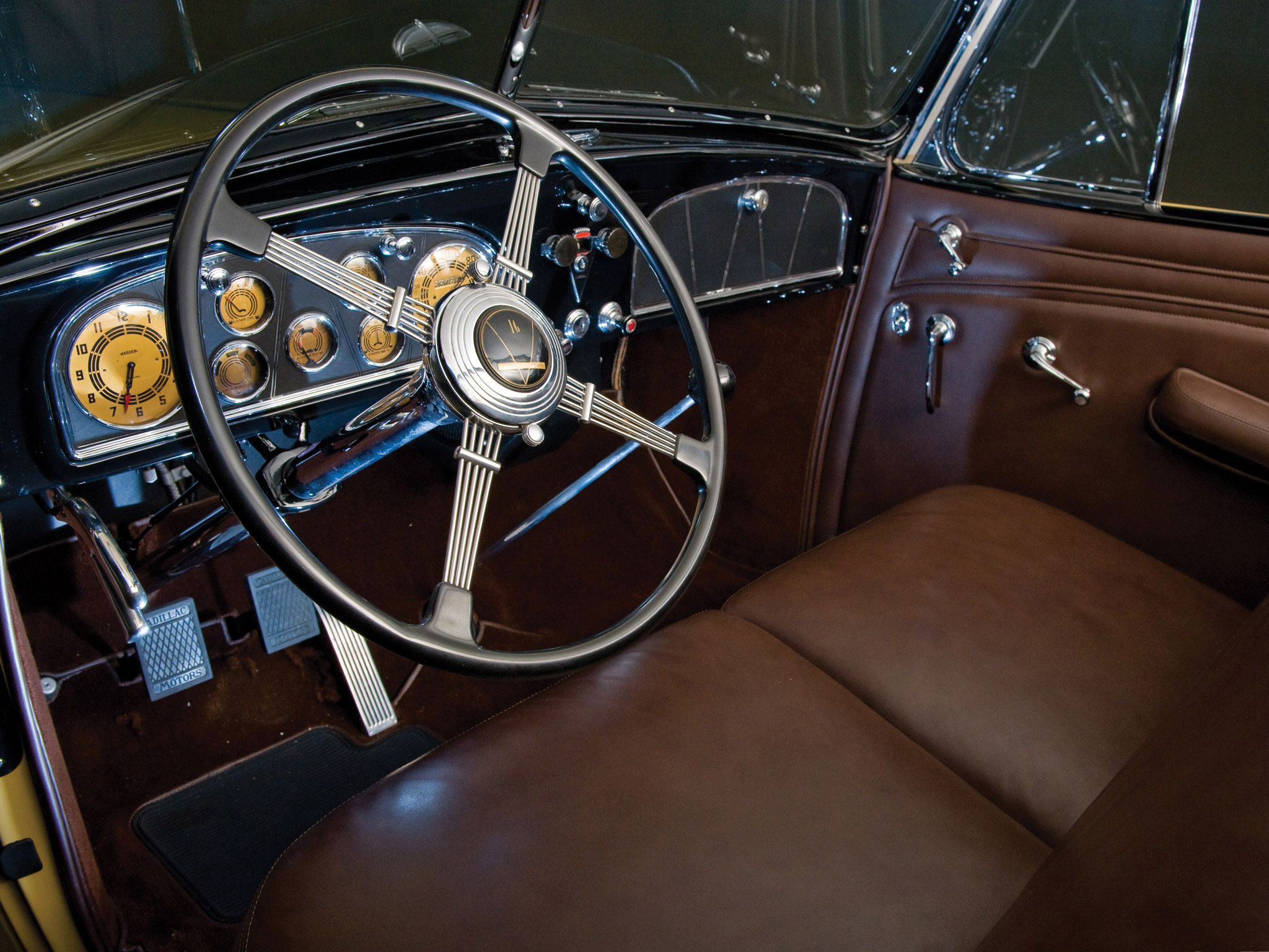 1935, Cadillac, V16, 452, D, Imperial, Convertible, Luxury, Retro, Interior Wallpaper