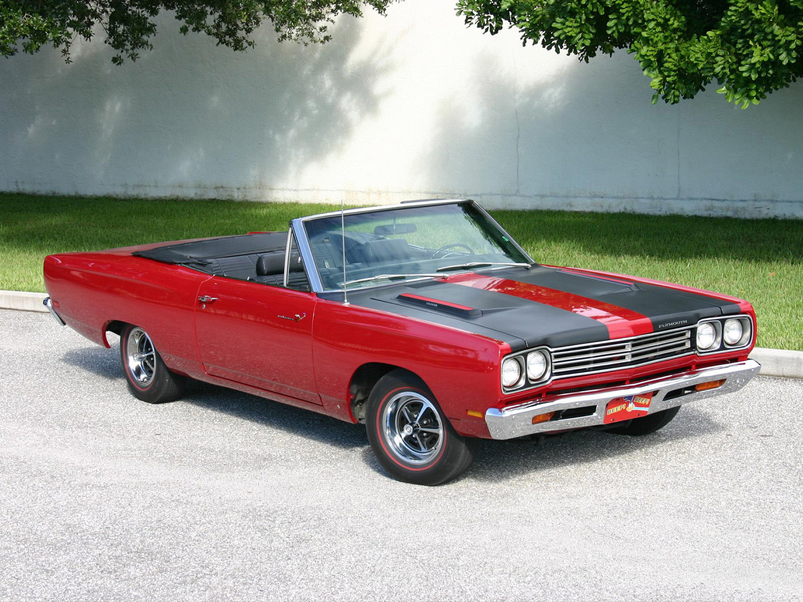 1969, Plymouth, Road, Runner, Convertible, Classic Wallpaper