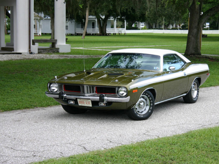 1974, Plymouth, Cuda, Muscle, Classic HD Wallpaper Desktop Background