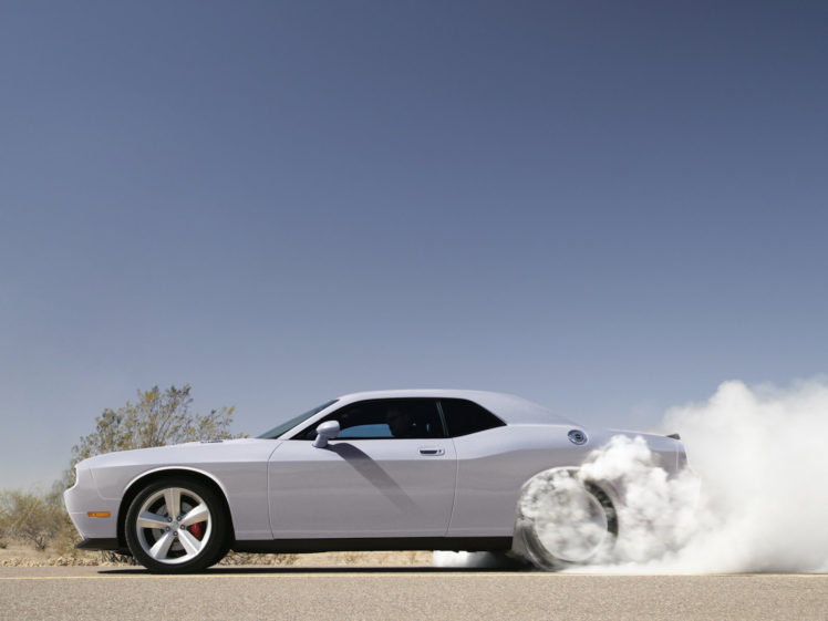 2008, Dodge, Challenger, Srt 8, Muscle, Burnout, Smoke HD Wallpaper Desktop Background