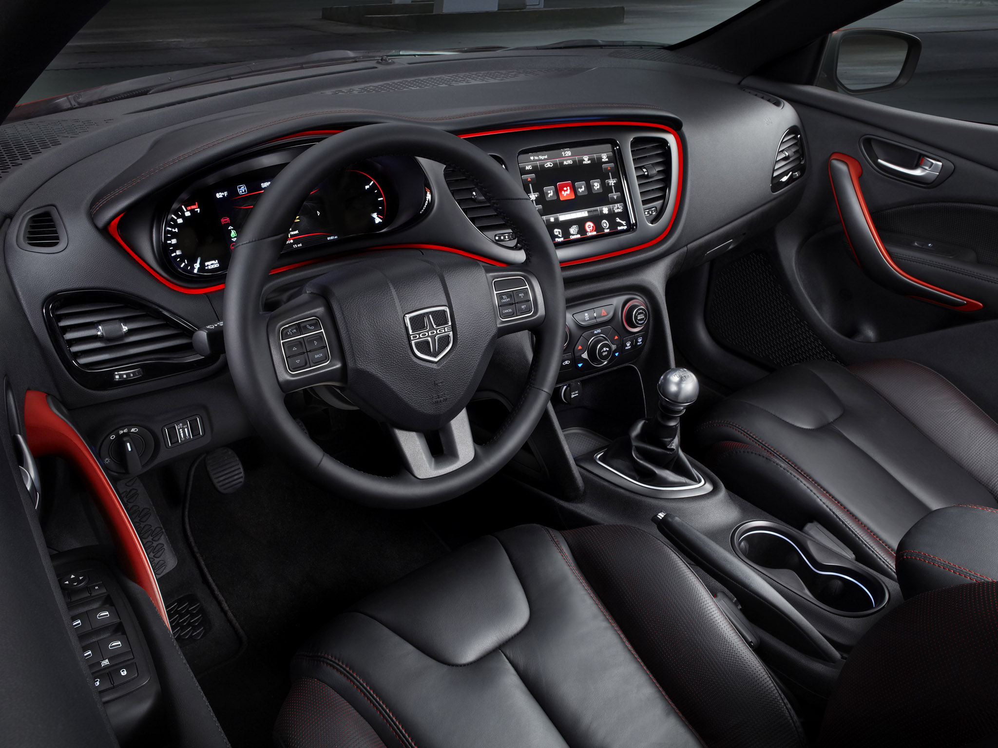 2012, Dodge, Dart, R t, Sportcar, Interior Wallpaper