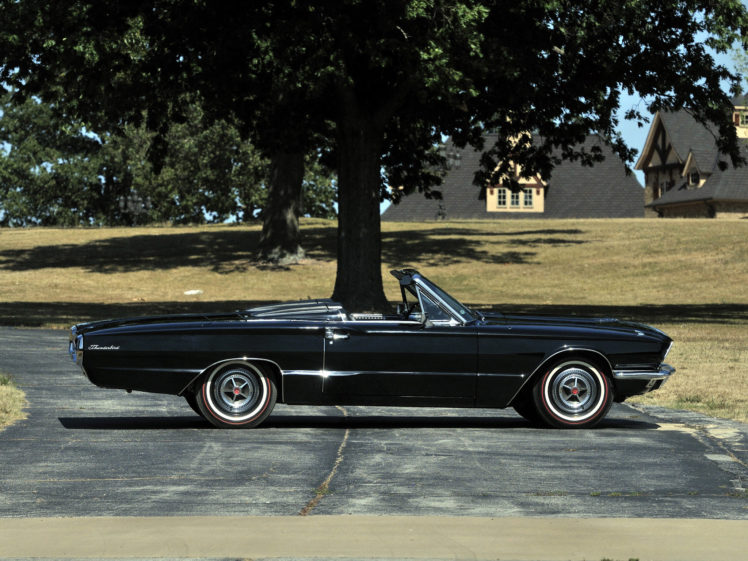 1966, Ford, Thunderbird, Convertible, 76a, Classic, Luxury HD Wallpaper Desktop Background