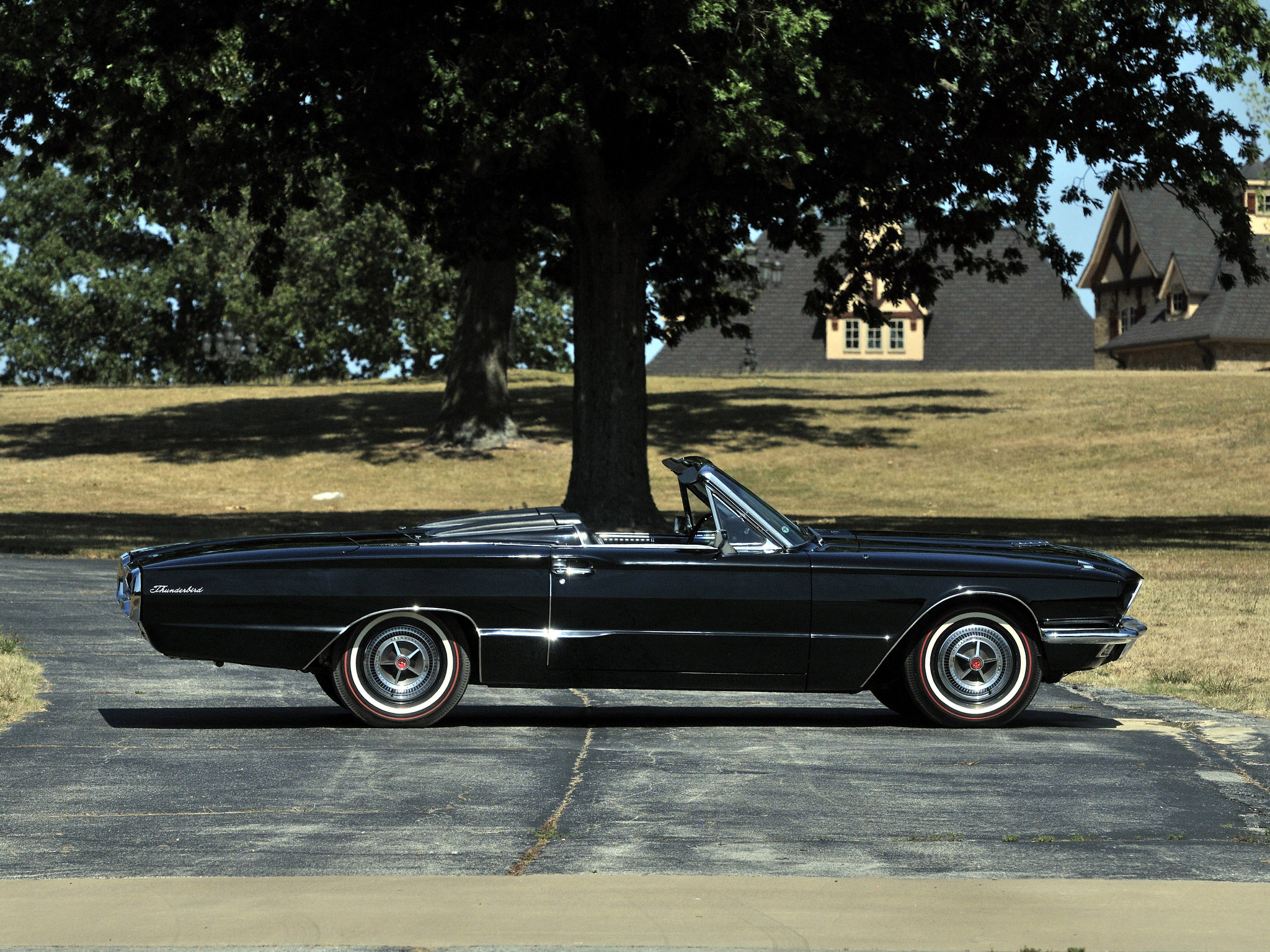 1966, Ford, Thunderbird, Convertible, 76a, Classic, Luxury Wallpaper