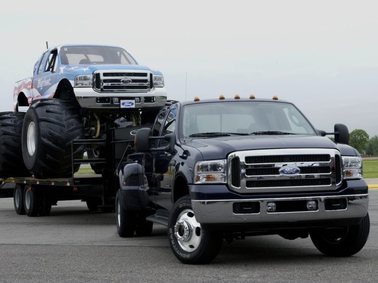 2005, Ford, F 350, Superduty, Truck, 4×4, Monster, Monster truck HD Wallpaper Desktop Background