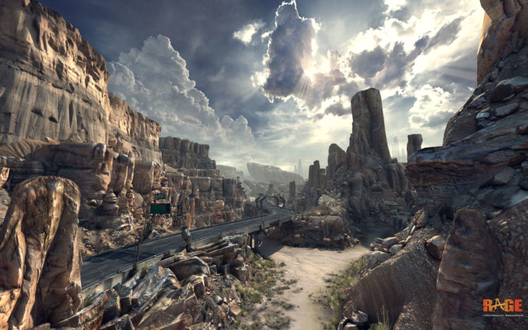 canyon, Desert, Road, Rage,  video, Game HD Wallpaper Desktop Background