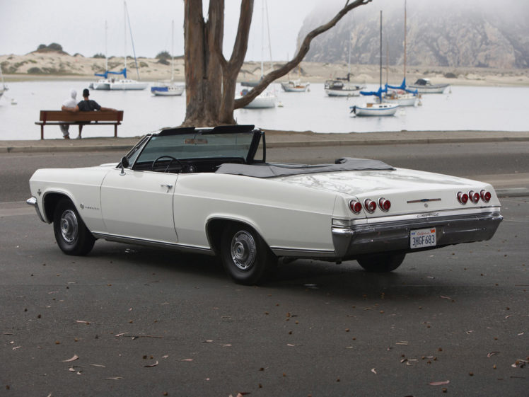 1965, Chevrolet, Impala, Convertible, Classic, Muscle HD Wallpaper Desktop Background