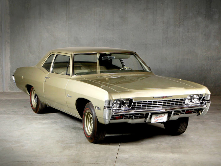 1968, Chevrolet, Biscayne, 2 door, Sedan, Classic, Muscle HD Wallpaper Desktop Background