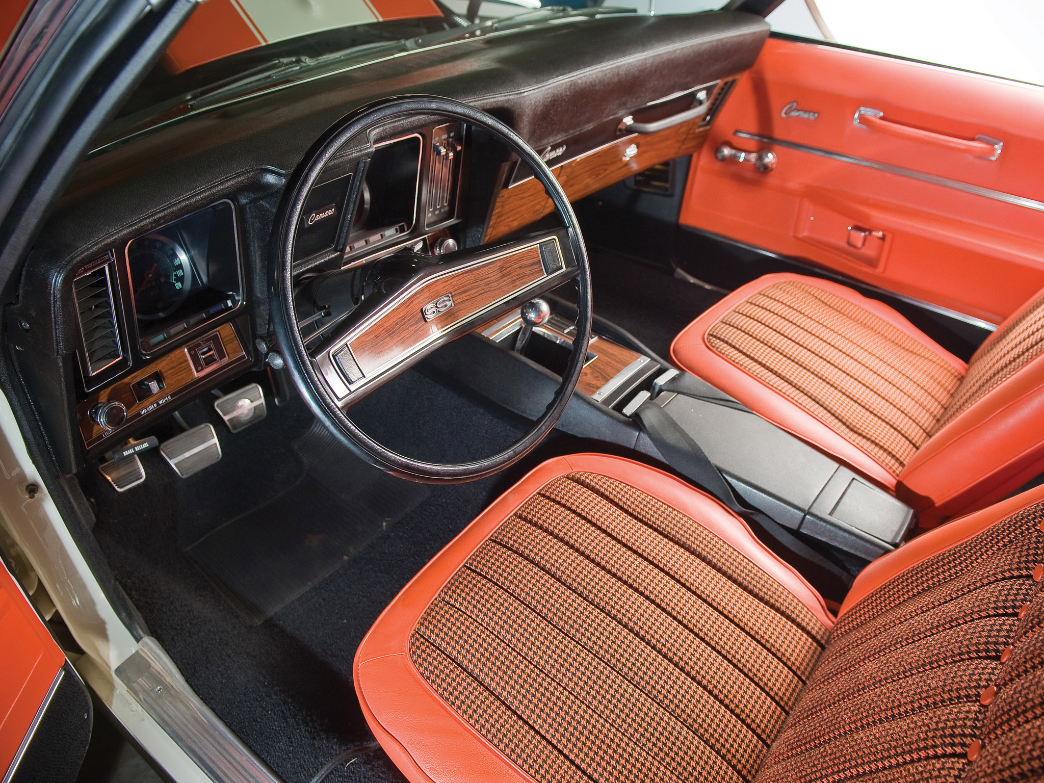 1969, Chevrolet, Camaro, S s, 396, Convertible, Classic, Muscle, Interior Wallpaper