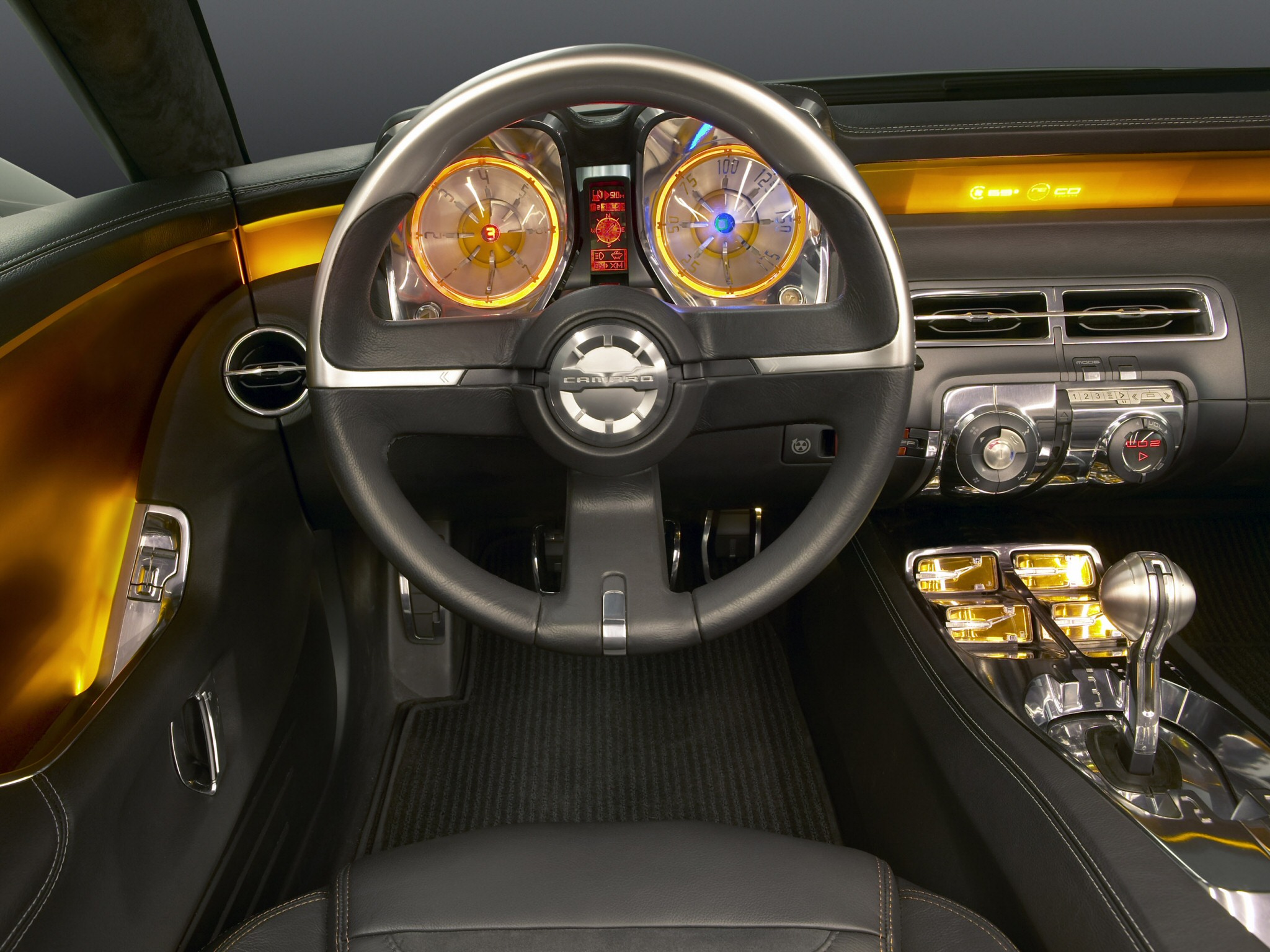2006, Chevrolet, Camaro, Concept, Muscle, Interior Wallpaper
