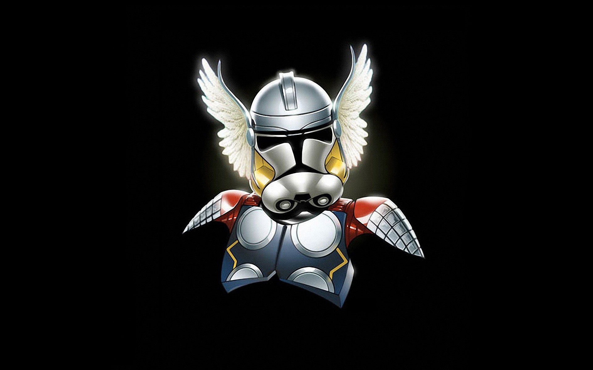 star, Wars, Minimalistic, Stormtroopers, Thor, Marvel, Comics, Storm, Trooper Wallpaper