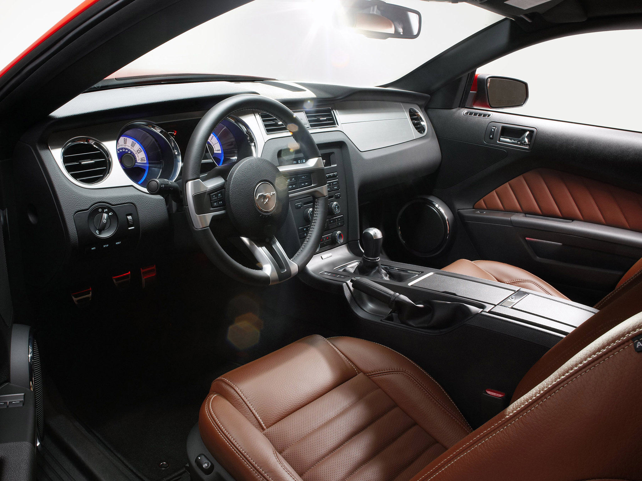 2010, Ford, Mustang, G t, Muscle, Interior Wallpaper