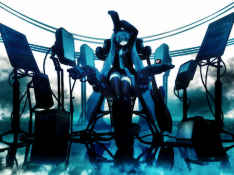 vocaloid, Hatsune, Miku, Twintails HD Wallpaper Desktop Background