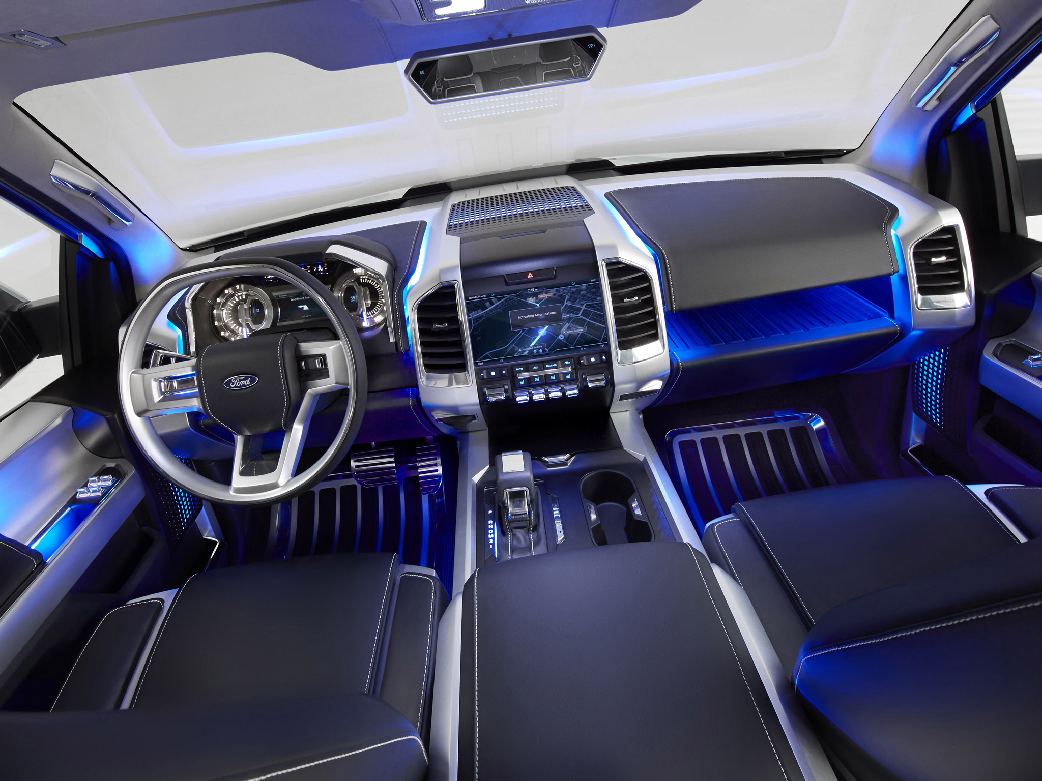 2013, Ford, Atlas, Concept, Truck, Interior Wallpaper