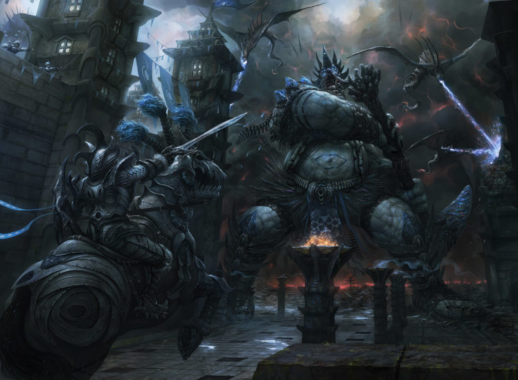 battles, Monsters, Warriors, Armor, Fantasy, Warrior, Battle, Monster HD Wallpaper Desktop Background