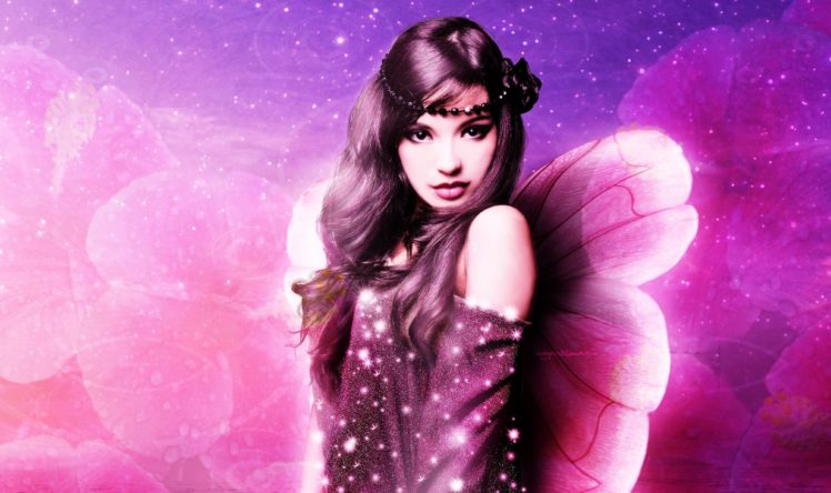 fairies, Fantasy, Girls, Girl, Fairy, Women, Brunette, Mood, Bokeh HD Wallpaper Desktop Background