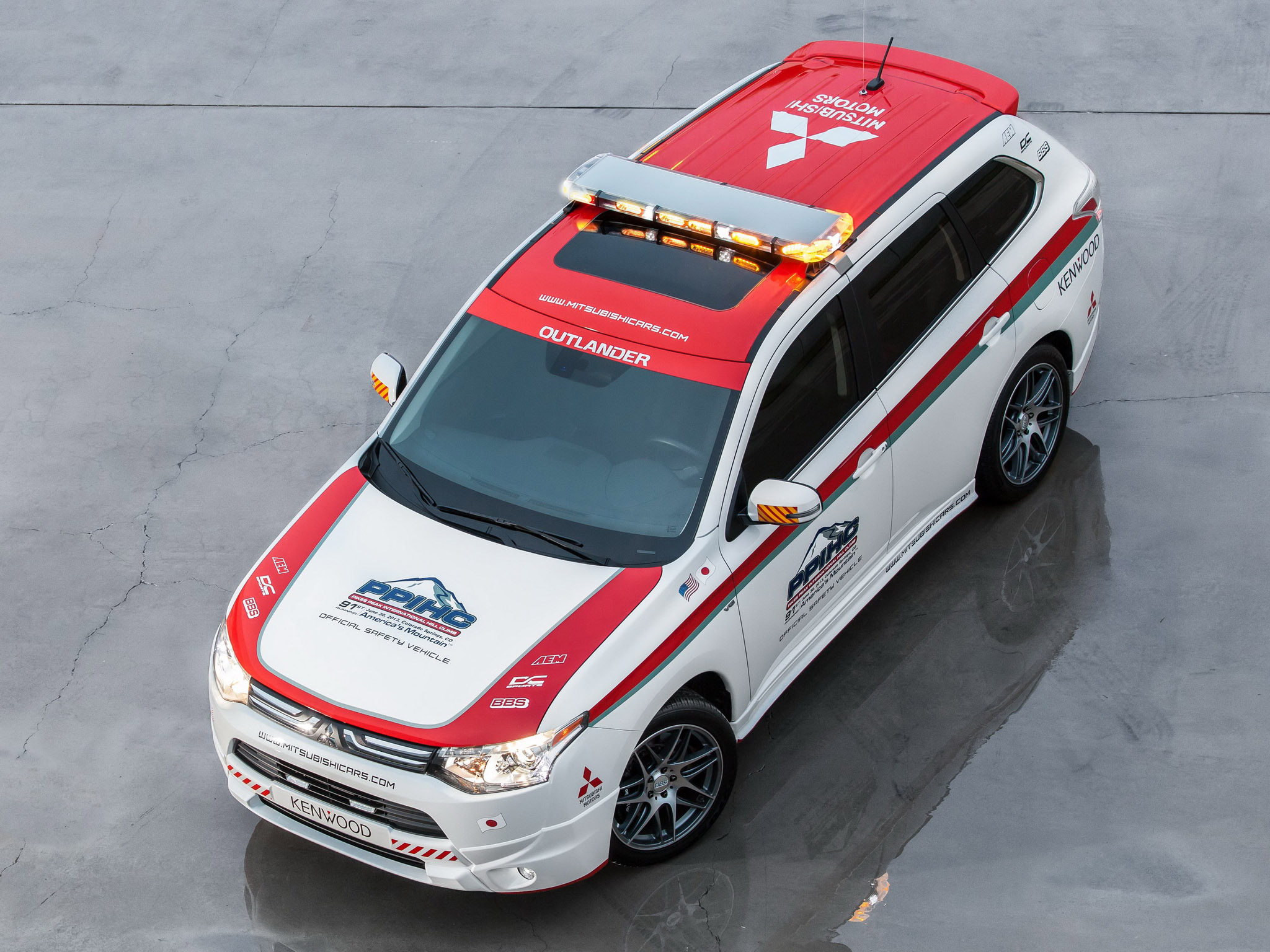 2013, Mitsubishi, Outlander, G t, Pikes, Peak, Safety, Suv, Race, Racing Wallpaper