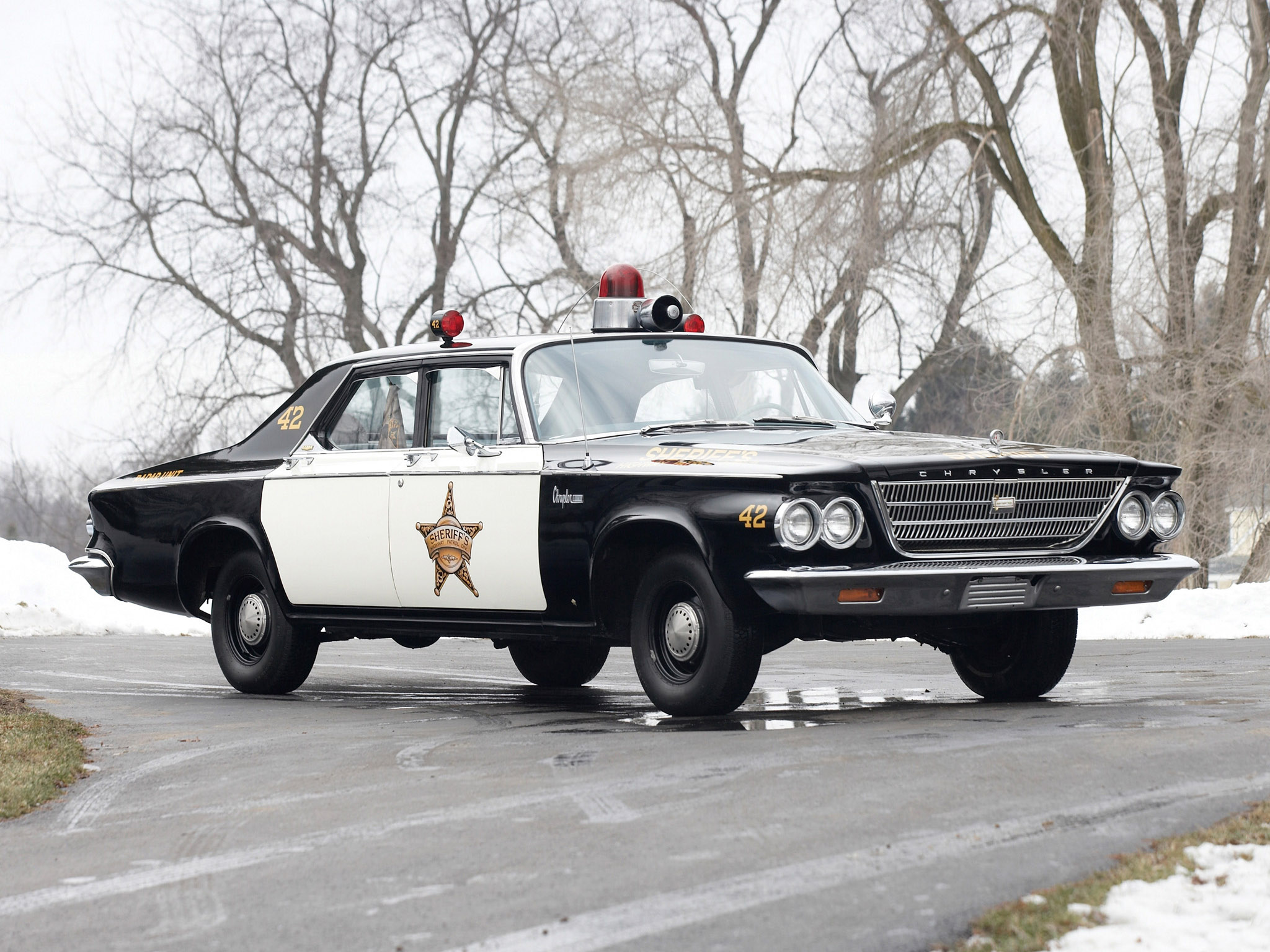 1963, Chrysler, Newport, Police, Cruiser, Classic, Muscle Wallpaper