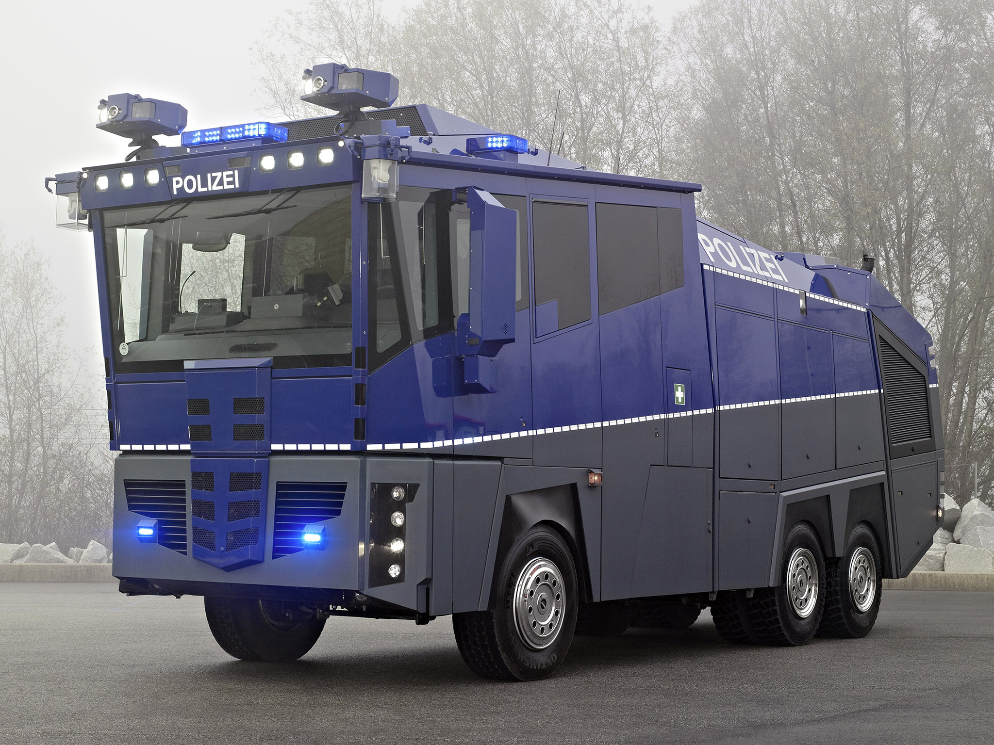 2009, Mercedes, Benz, Actros, 3341, 6x6, Police, Water, Cannon, Tractor, Semin, Truck Wallpaper