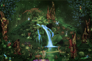 fantasy, Castle, City, Forest, Waterfall, Fairy, Elf, Magical