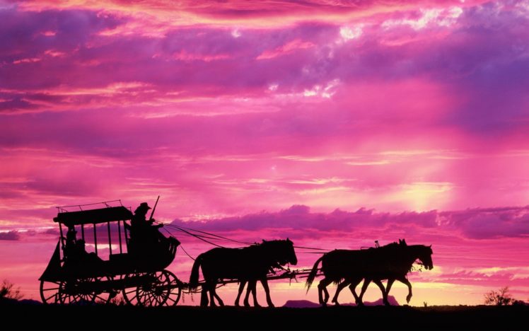 carriage, In, Sunset HD Wallpaper Desktop Background