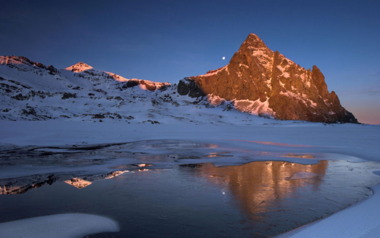 mountains, Landscapes, Winter HD Wallpaper Desktop Background