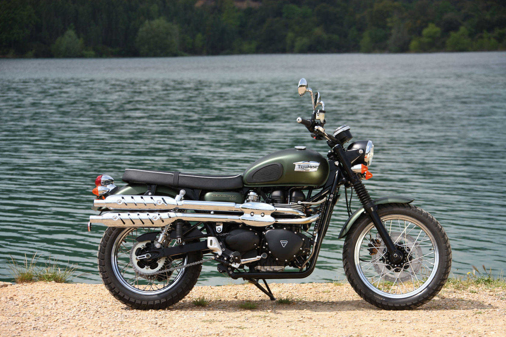 2009, Triumph, Scrambler Wallpaper