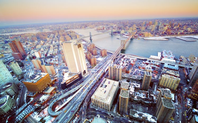 bridges, Buildings, New, York, City, Rivers, Cities HD Wallpaper Desktop Background