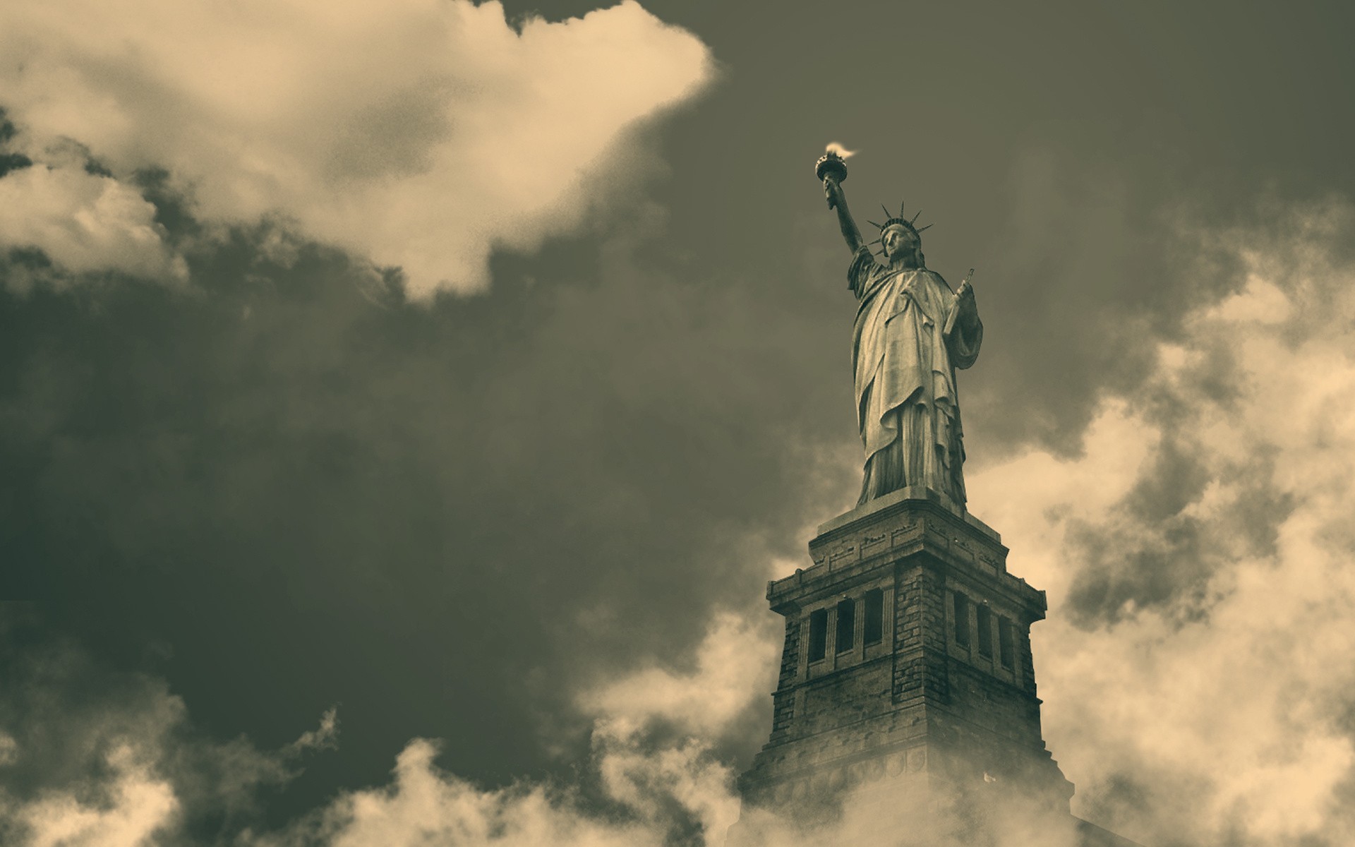 clouds, New, York, City, Statue, Of, Liberty, Historical, New, York, Giants Wallpaper