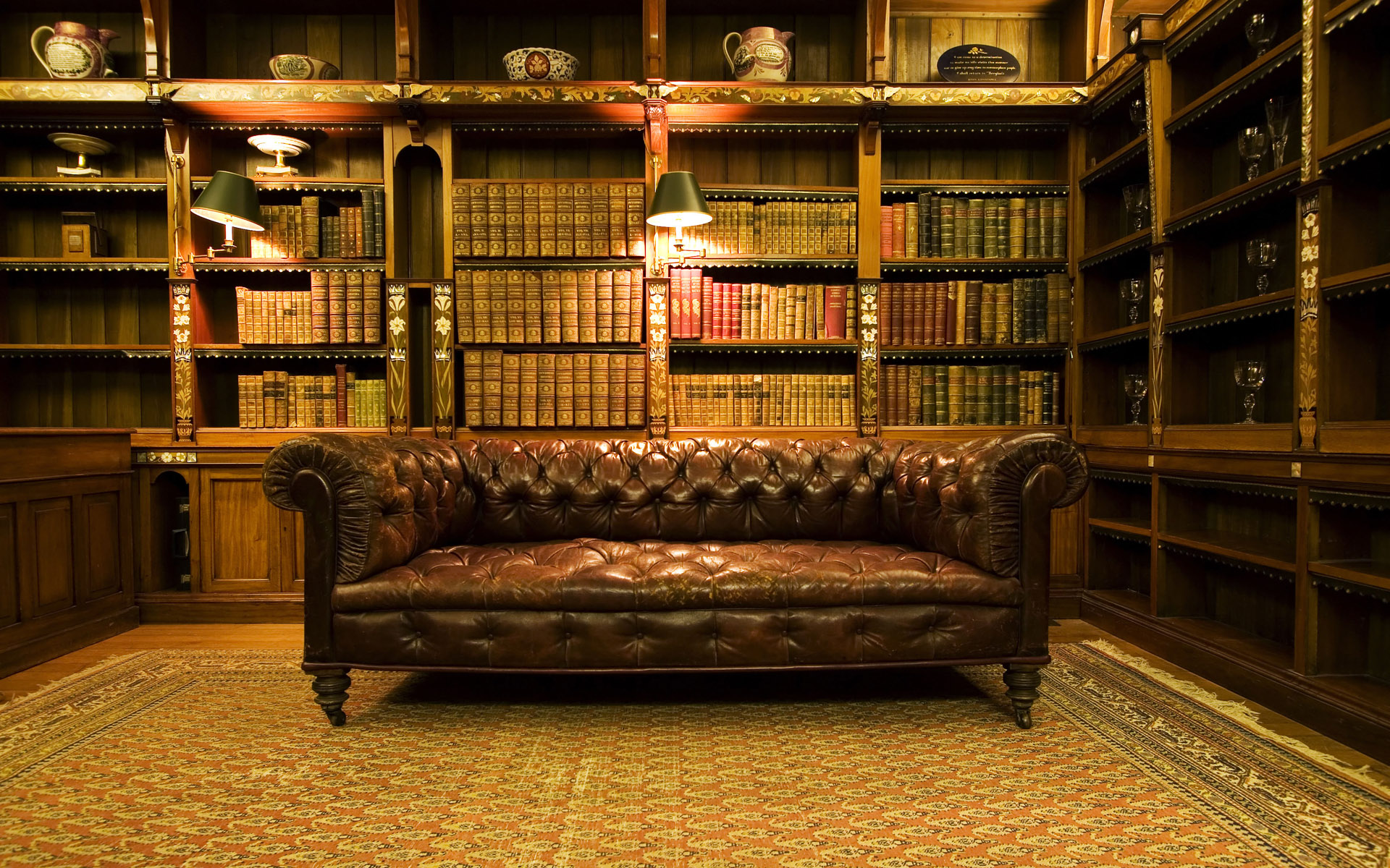 vintage, Library, Interior, Furniture, Interior, Designs Wallpaper