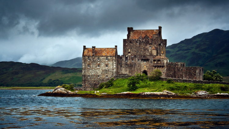lake, Scotland, Dornie, Castle, United, Kingdom HD Wallpaper Desktop Background
