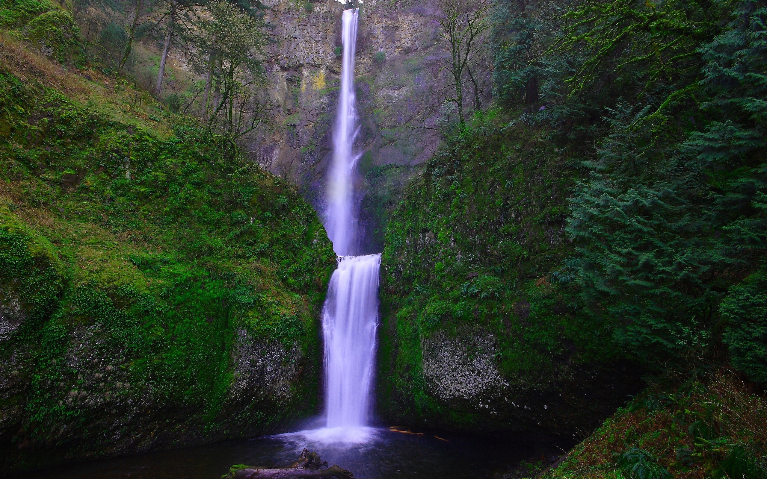 rock, Waterfall, Vegetation, Landscape Wallpaper