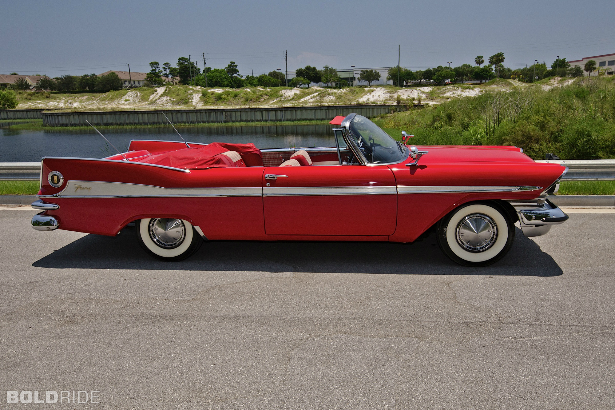 1959, Plymouth, Fury, Convertible, Retro Wallpaper