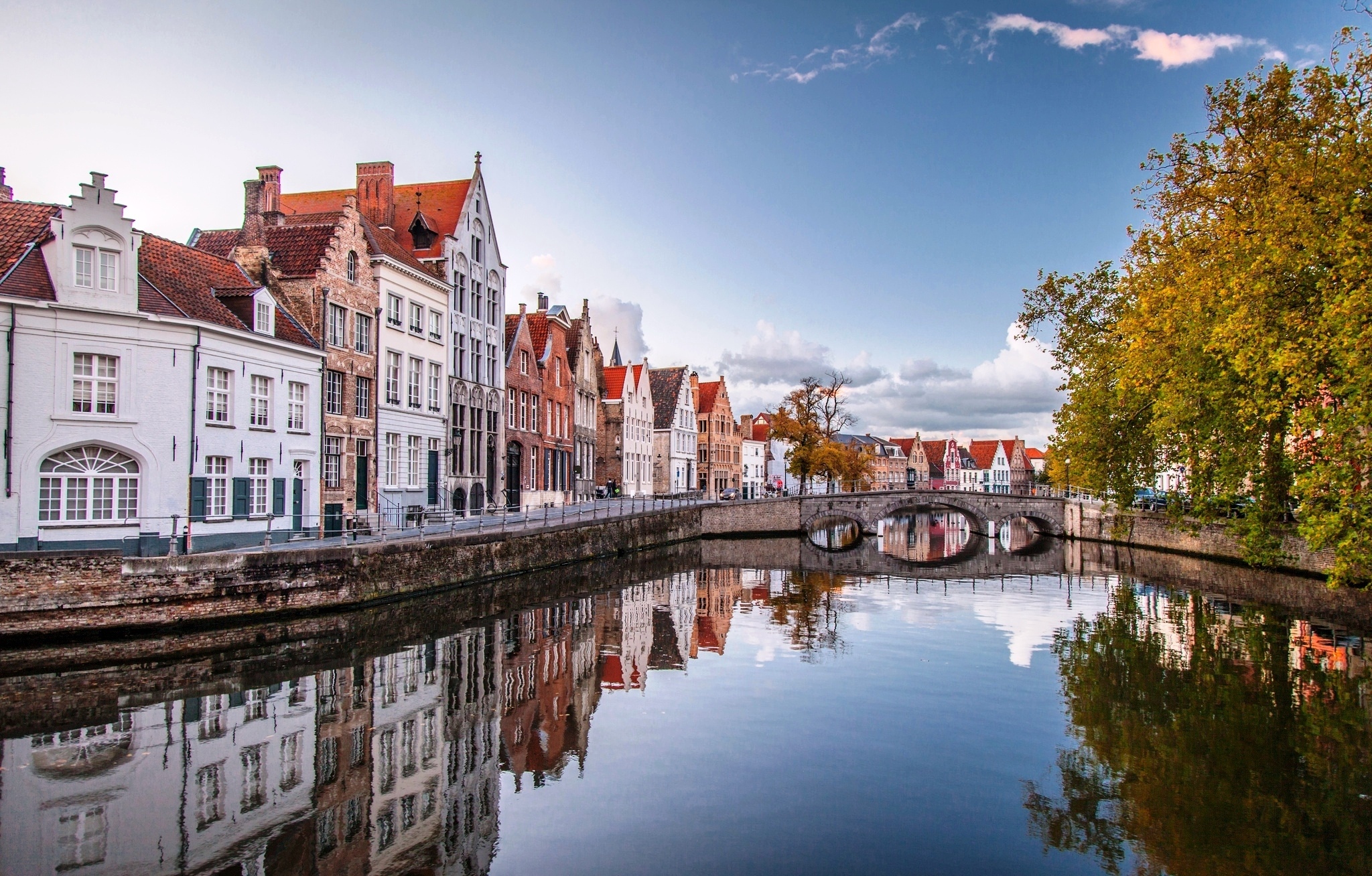 bruges, Houses, Water, Bridge, Brugge, Belgium, Reflection, City Wallpaper