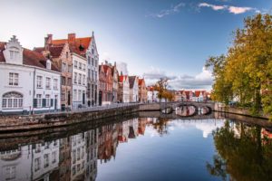 bruges, Houses, Water, Bridge, Brugge, Belgium, Reflection, City