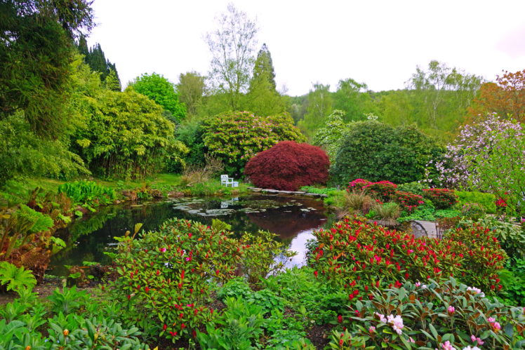 gardens, England, Pond, Sevenoaks, Charwell, Nature, Garden HD Wallpaper Desktop Background