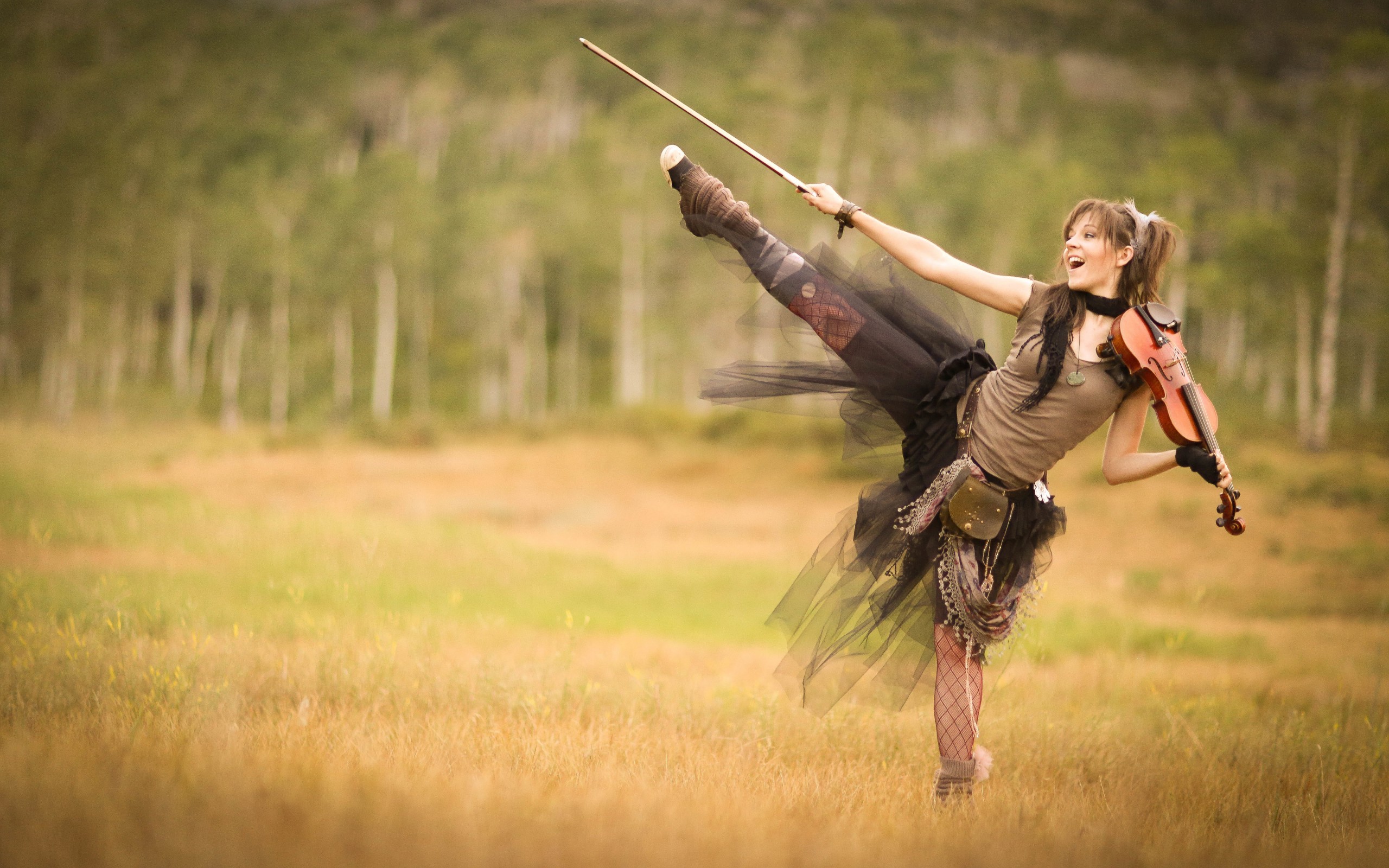 lindsey, Stirling, Violin, Wood, Field Wallpaper