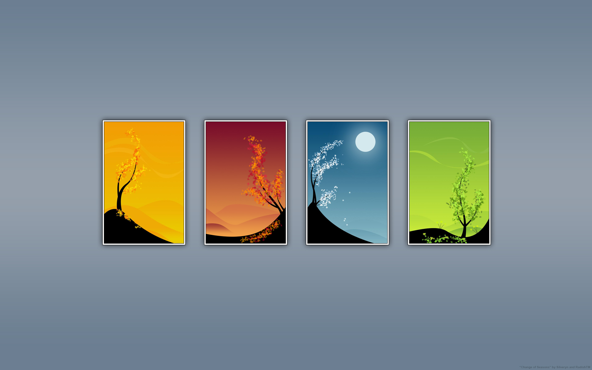 seasons, Panels Wallpaper