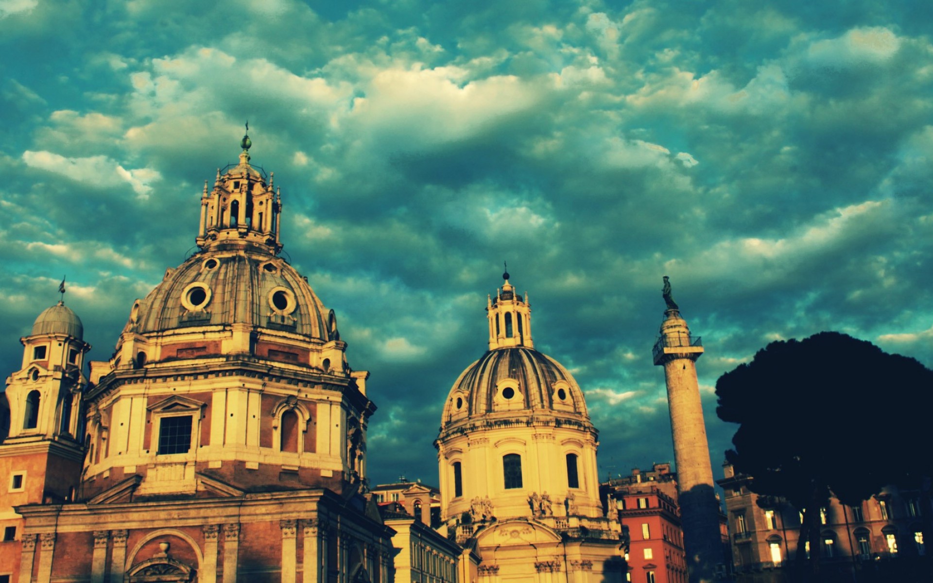 clouds, Buildings, Italy Wallpaper