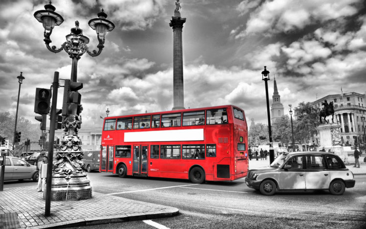 black, And, White, Bus, Lights, England, London, Street, Blur, Road, London, City, Night HD Wallpaper Desktop Background