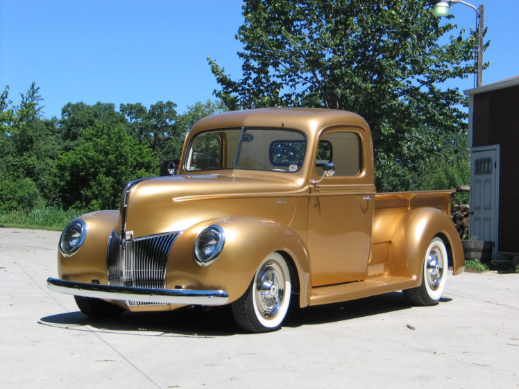 1940, Ford, Pickup, Truck, Retro, Hot, Rod, Rods, Lowrider, Lowriders HD Wallpaper Desktop Background