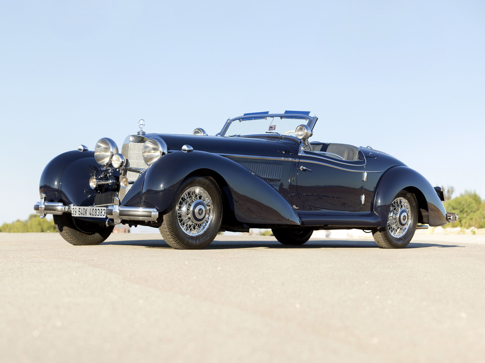 1939, Mercedes, Benz, 540k, Special, Roadster, Retro, Supercar, Supercars Wallpaper