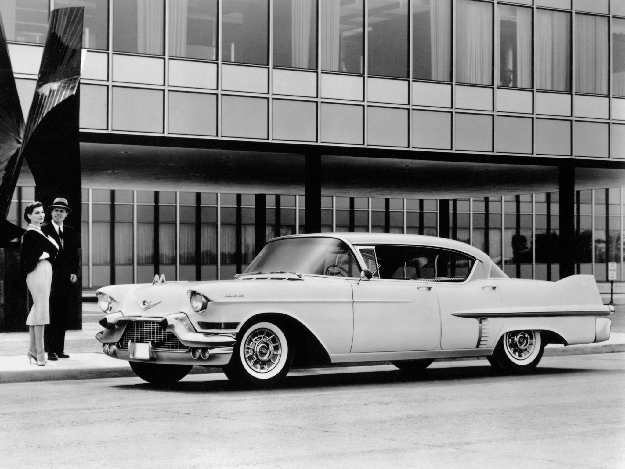 1957, Cadillac, Sixty two, Sedan de ville, 6239dx, Retro Wallpaper