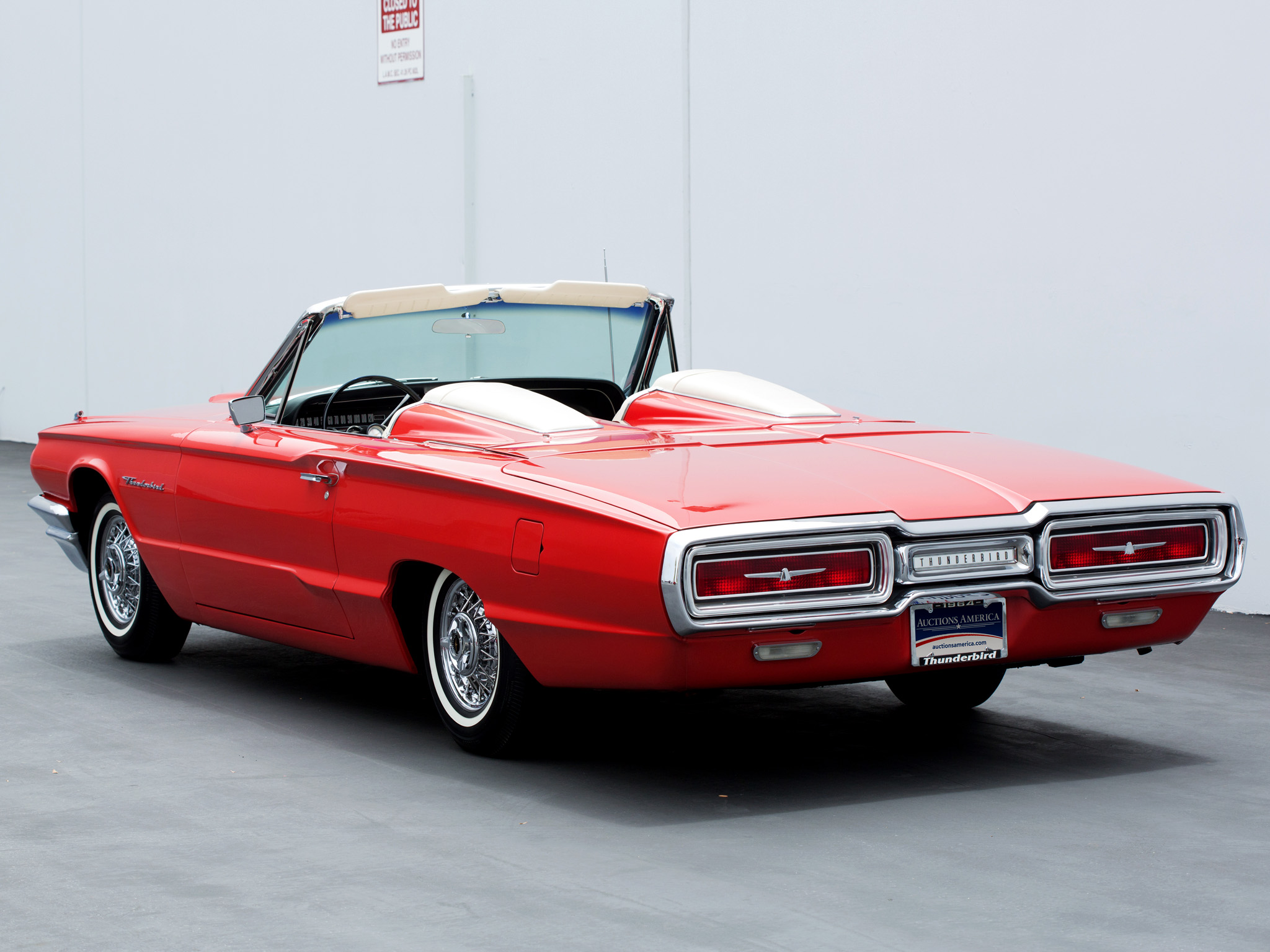 1964, Ford, Thunderbird, Convertible, 76a, Classic Wallpaper