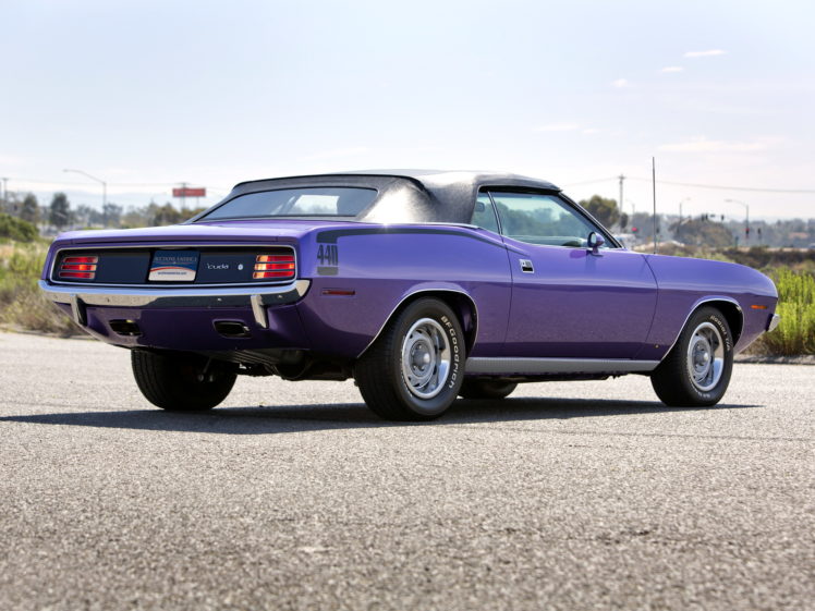 1970, Plymouth, Cuda, 440, Convertible, Bs27, Classic, Muscle, Purple HD Wallpaper Desktop Background