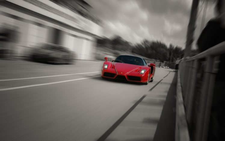 cars, Supercars, Ferrari, Enzo, Selective, Coloring HD Wallpaper Desktop Background