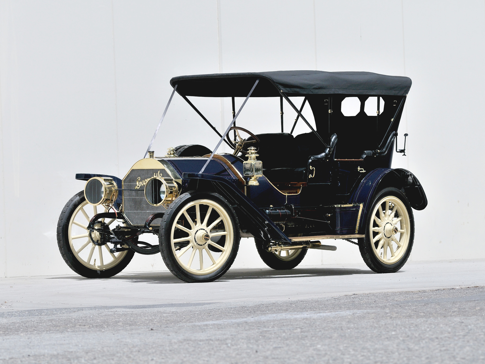 1909, Locomobile, Model 40, Baby, Tonneau, Retro Wallpaper