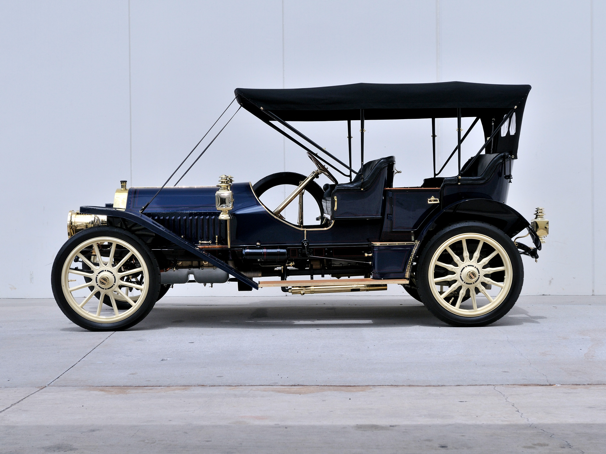 1909, Locomobile, Model 40, Baby, Tonneau, Retro Wallpaper