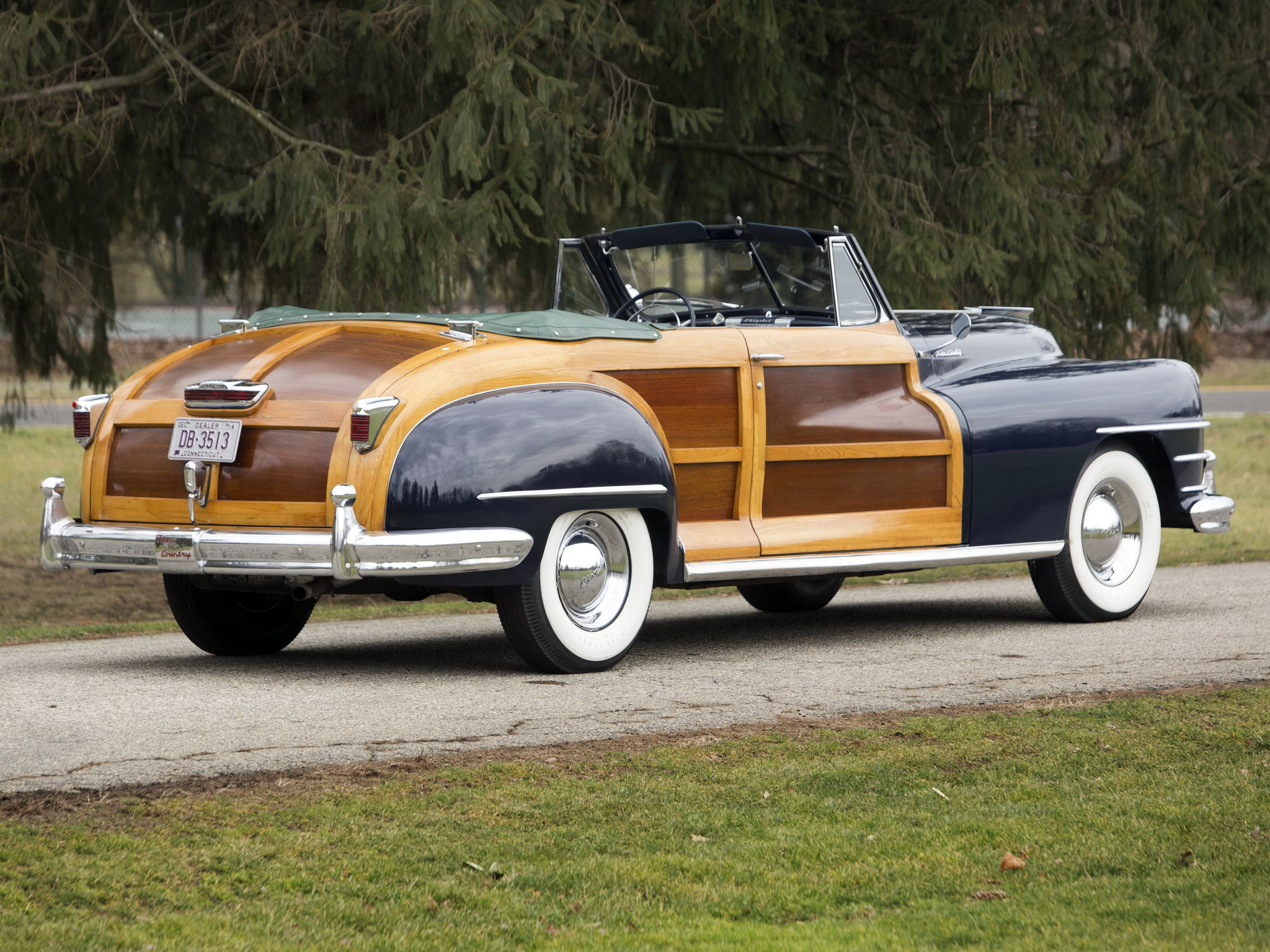 1947, Chrysler, Town, And, Country, Convertible, Retro Wallpaper