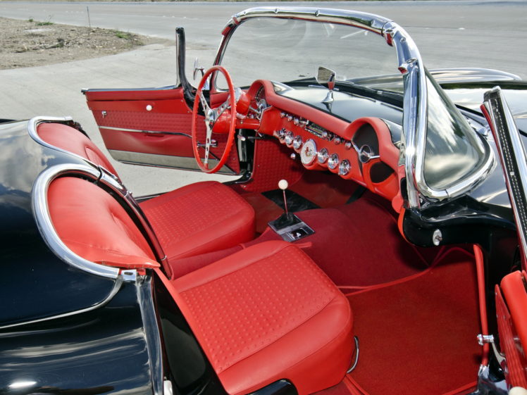 1957, Corvette, C 1, Airbox, Copo, Retro, Muscle, Supercar, Supercars, Interior HD Wallpaper Desktop Background