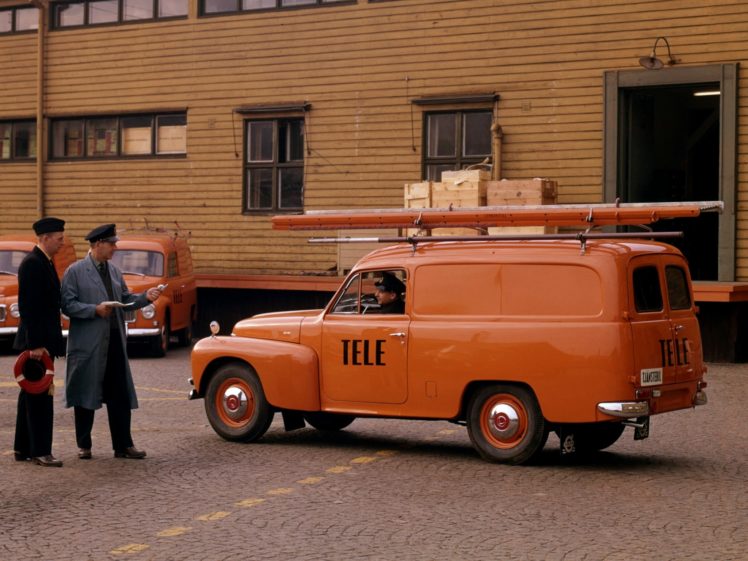 1960, Volvo, P210, Skapbil, Transport, Classic, Truck HD Wallpaper Desktop Background